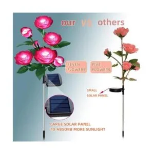 Luces solares para exteriores 7 rosas luces solares de_2