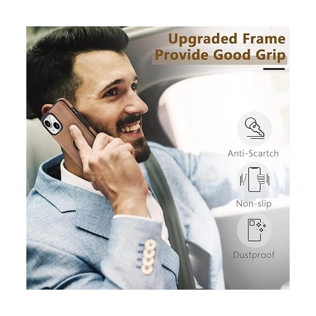 JAROIE Classy Design Funda protectora de piel de lujo_5