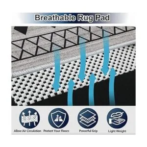 FestiCorp Almohadillas antideslizantes de 5 x 7 pies para_2