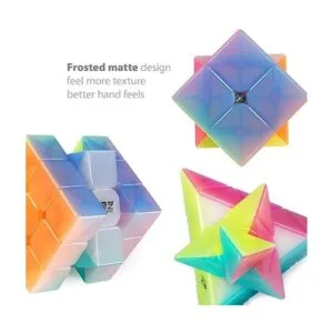 DFantiX Qiyi Juego de cubos de velocidad de gelatina_2