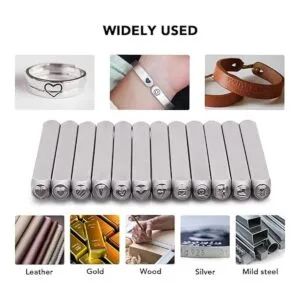 Tlimus Juego de sellos de metal de joyería 12 sellos de_7