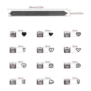 Tlimus Juego de sellos de metal de joyería 12 sellos de_2