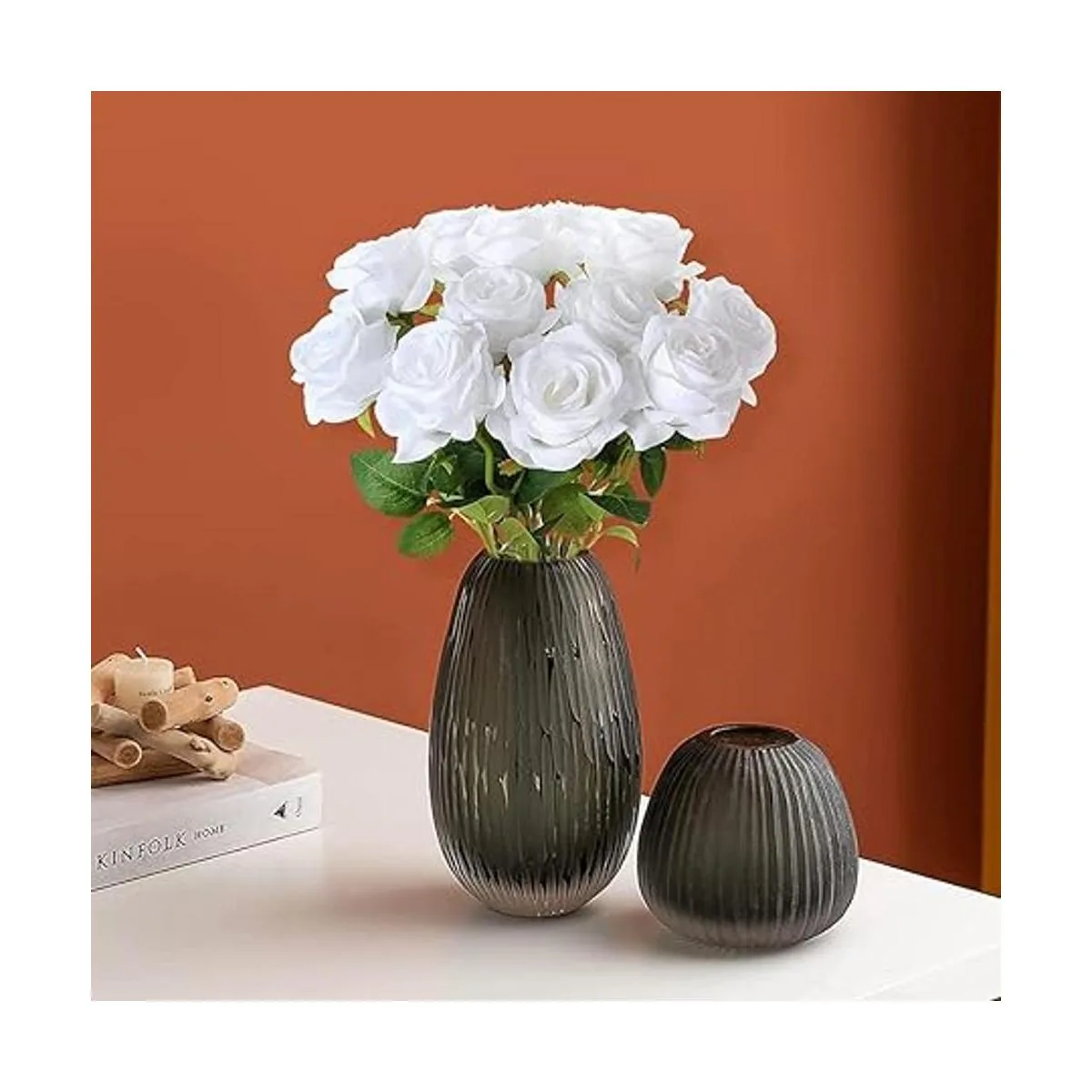 YOKOKE Juego de 30 piezas de tallo de alambre floral con_7