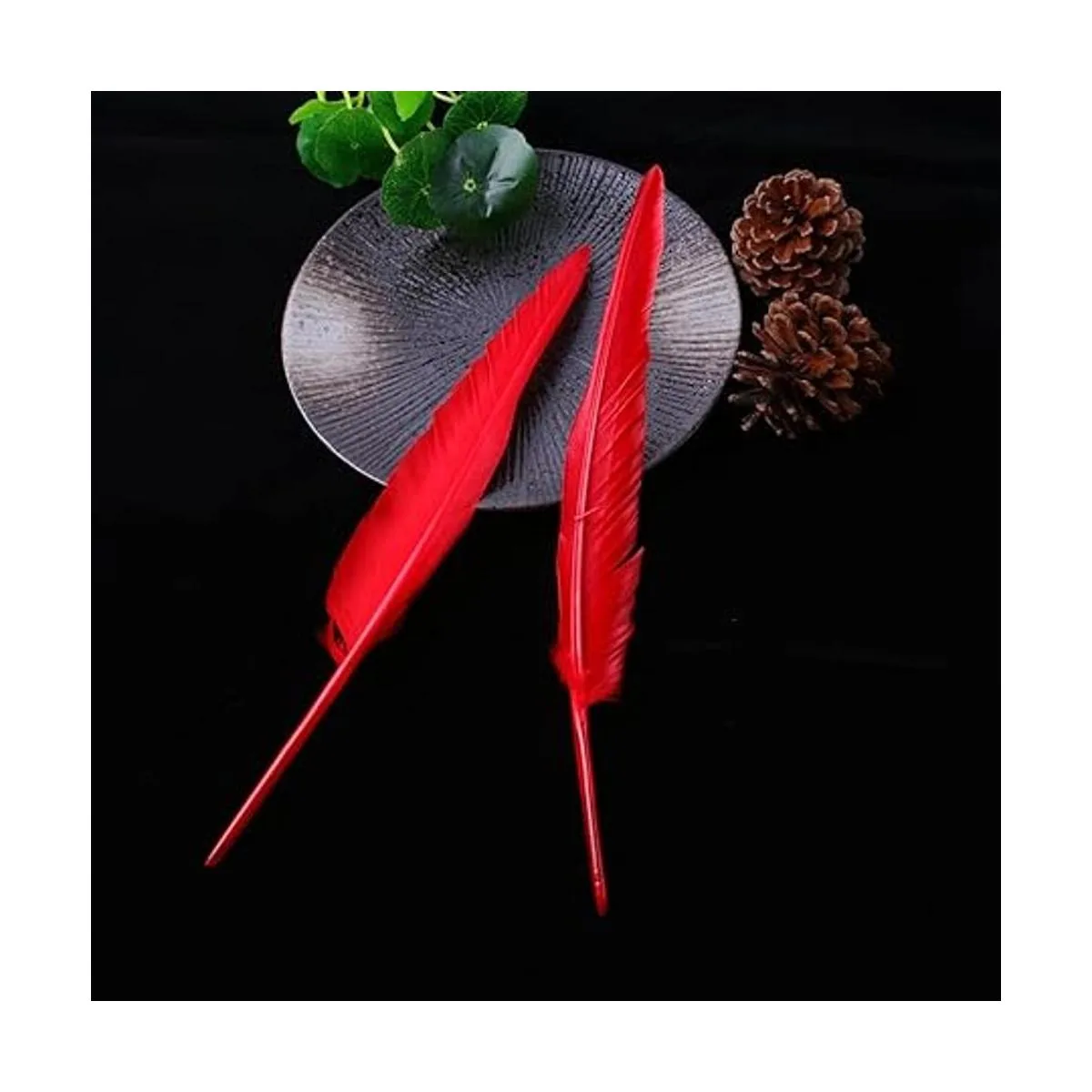 50 plumas rojas con 10 12 pulgadas de largo hermosa_5