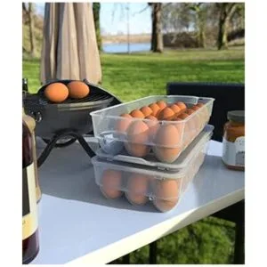 Paquete de 3 soportes para huevos de plástico para_5