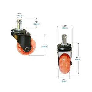 8T8 Ruedas de silla mejoradas de 2 pulgadas rollo suave y_2