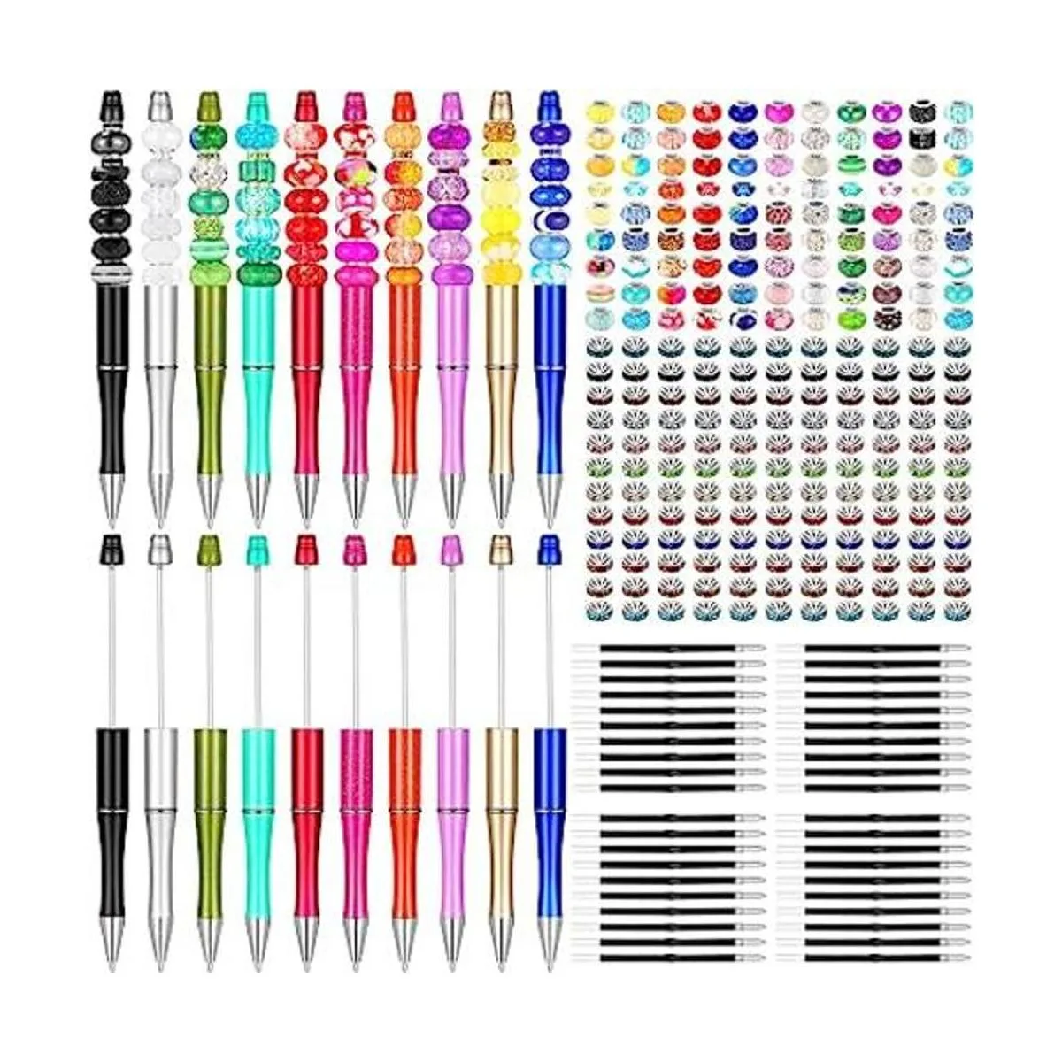 Juego de 300 bolígrafos de cuentas de plástico surtido 20_1