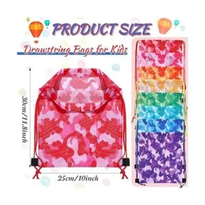 Weewooday Paquete de 16 bolsas de camuflaje con cordón_3