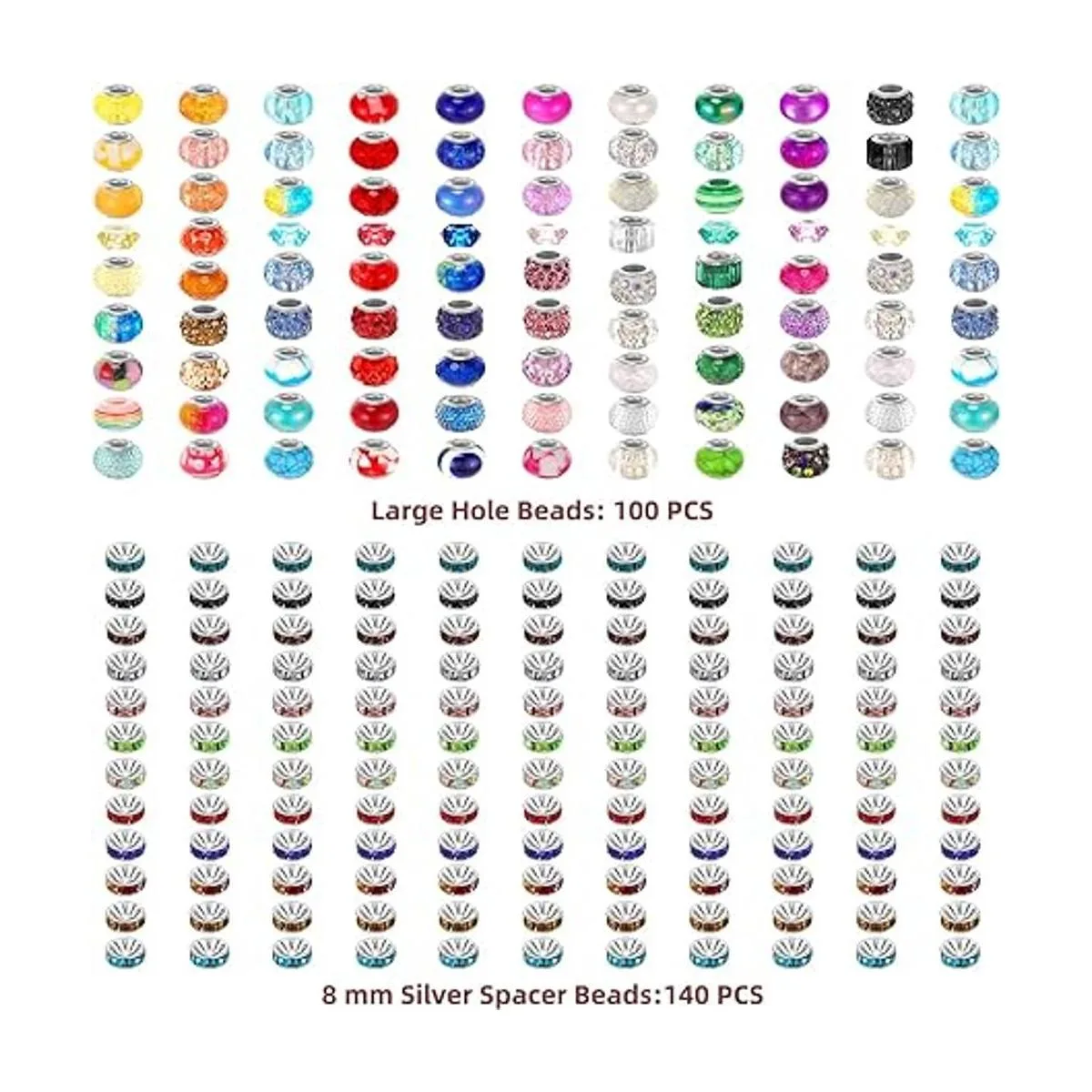 Juego de 300 bolígrafos de cuentas de plástico surtido 20_4