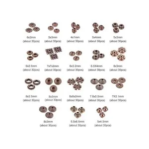 PH PandaHall 540pcs 18 estilos de cuentas espaciadoras de_3
