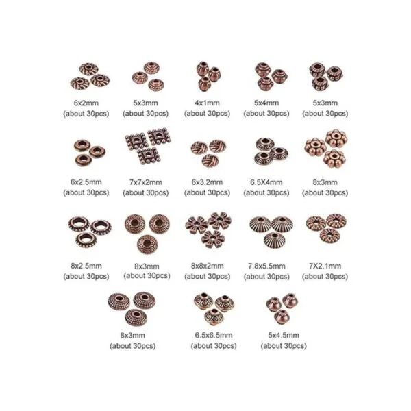 PH PandaHall 540pcs 18 estilos de cuentas espaciadoras de_3