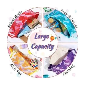 Weewooday Paquete de 16 bolsas de camuflaje con cordón_5