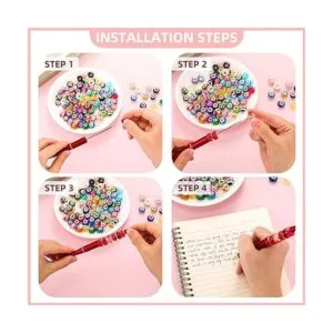 Juego de 300 bolígrafos de cuentas de plástico surtido 20_5