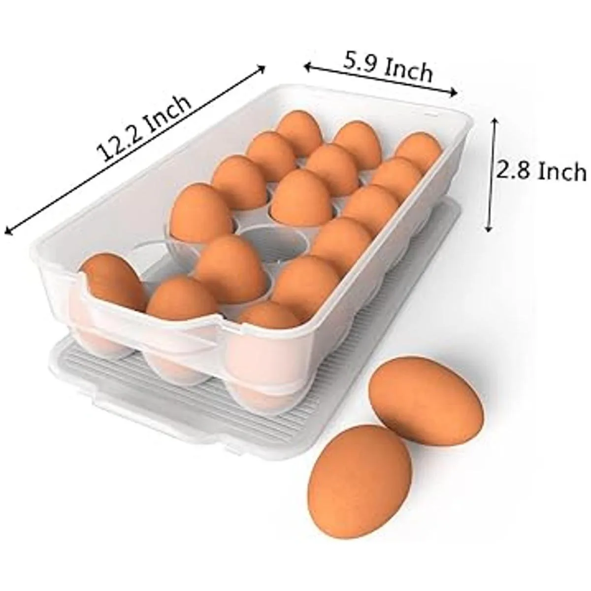 Paquete de 3 soportes para huevos de plástico para_2