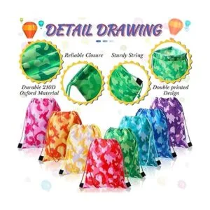 Weewooday Paquete de 16 bolsas de camuflaje con cordón_4