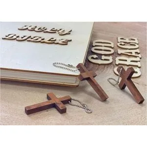 100 dijes de cruz de madera natural mini colgantes de_4
