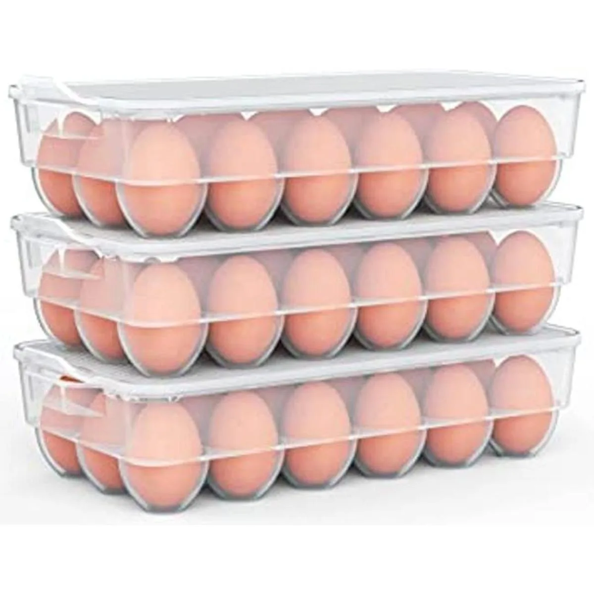 Paquete de 3 soportes para huevos de plástico para_1