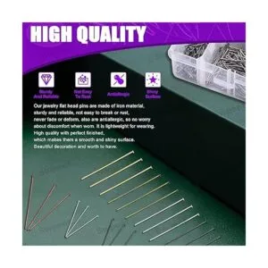 Swpeet Juego de 2200 pines de cabeza plana de 20 tamaños y_3