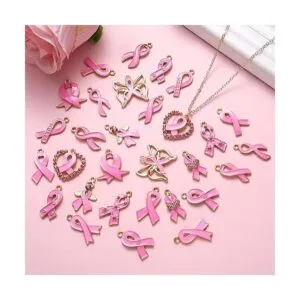 570 cuentas de concienciación sobre el cáncer de mama para_4