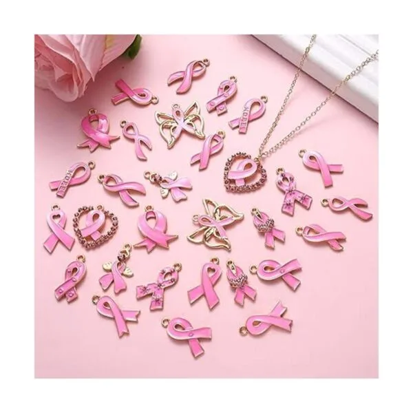 570 cuentas de concienciación sobre el cáncer de mama para_4