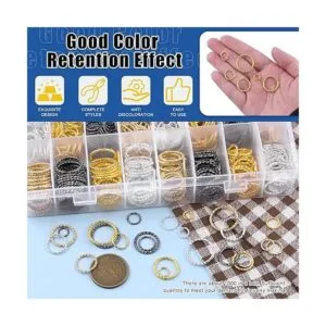 Glarks Juego de 1000 anillos abiertos de 0.315 in 0.394_5