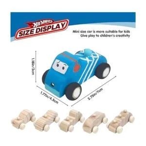 Wooden Cars Unfinished Wood Crafts DIY Craft Wood Kit for_3