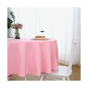 FOLINSHOME Mantel redondo rosa de 70 pulgadas_3