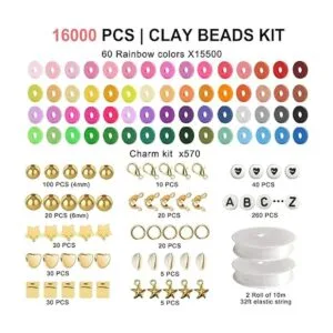 Redtwo 16000 cuentas de arcilla para kit de fabricación de_3