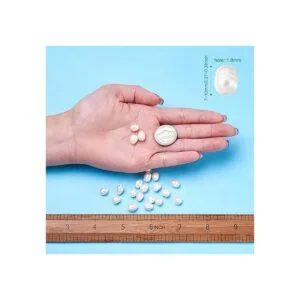 Kissitty 100 cuentas de perlas naturales de color concha_7