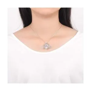 LGSY Colgantes de jaula de perlas de abeja de plata de ley_6