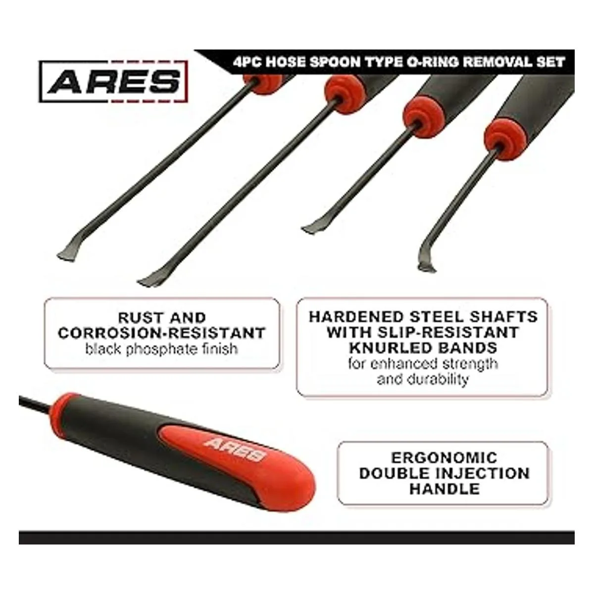 ARES 10037 Juego de 4 piezas de manguera tipo cuchara y_3