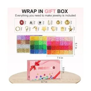 Redtwo 16000 cuentas de arcilla para kit de fabricación de_4