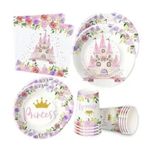 HIPVVILD Vajilla de decoración de fiesta de princesa los_1