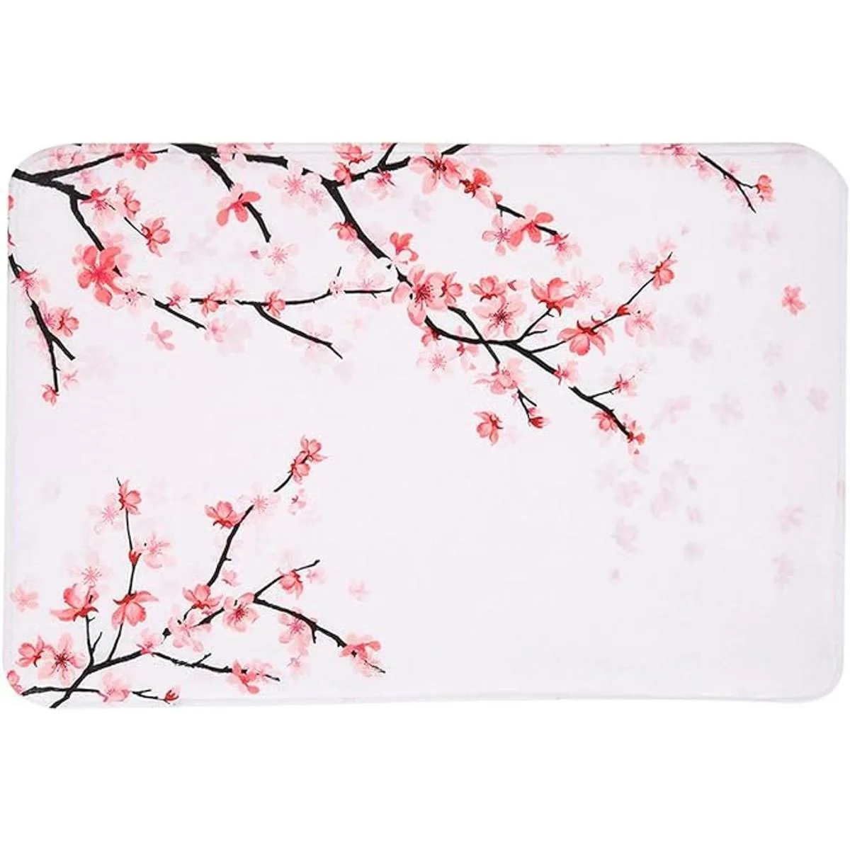 LIVILAN Alfombra de baño rosa alfombra de baño de flores_1