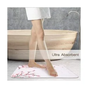 LIVILAN Alfombra de baño rosa alfombra de baño de flores_6