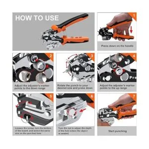 Preciva Alicates perforadores herramienta giratoria con_3