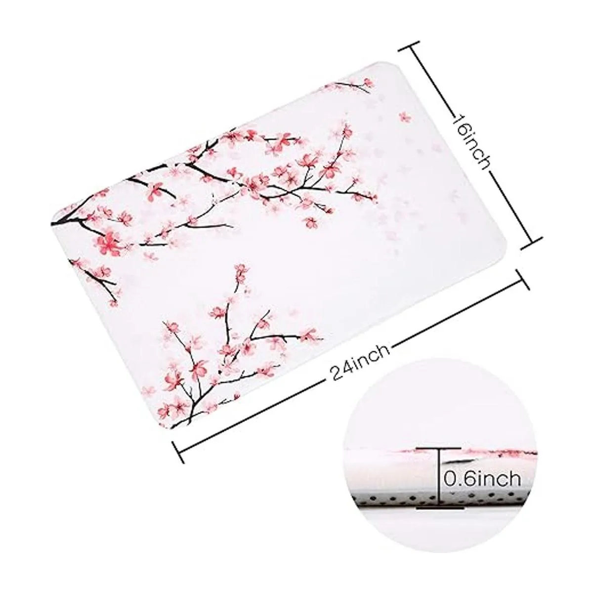 LIVILAN Alfombra de baño rosa alfombra de baño de flores_4