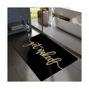 Alfombra de baño negra de secado rápido divertida_5