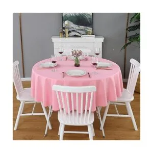 FOLINSHOME Mantel redondo rosa de 70 pulgadas_2