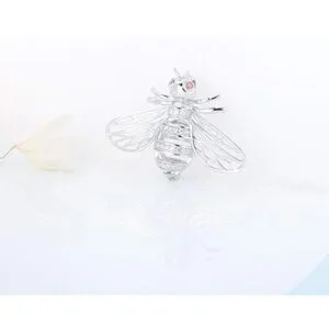 LGSY Colgantes de jaula de perlas de abeja de plata de ley_4