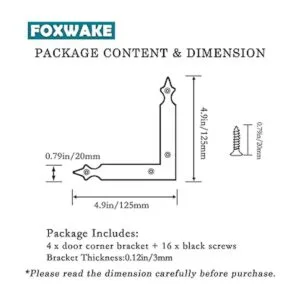 Foxwake Soporte decorativo de esquina para puerta de_3
