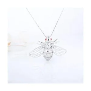 LGSY Colgantes de jaula de perlas de abeja de plata de ley_5