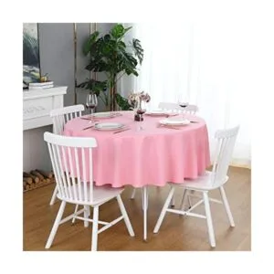 FOLINSHOME Mantel redondo rosa de 70 pulgadas_1