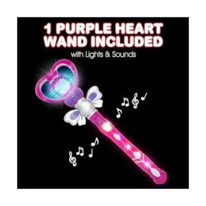 ArtCreativity Varita de juguete de corazón con luz púrpura_2