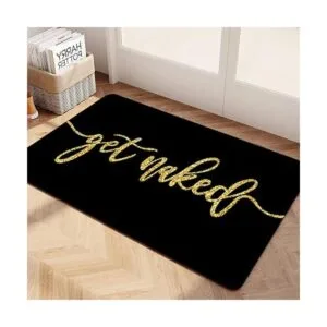 Alfombra de baño negra de secado rápido divertida_4