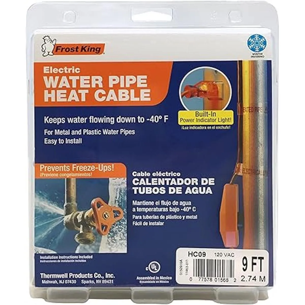 Frost King HC9A Kit de cables calefactores automáticos_2
