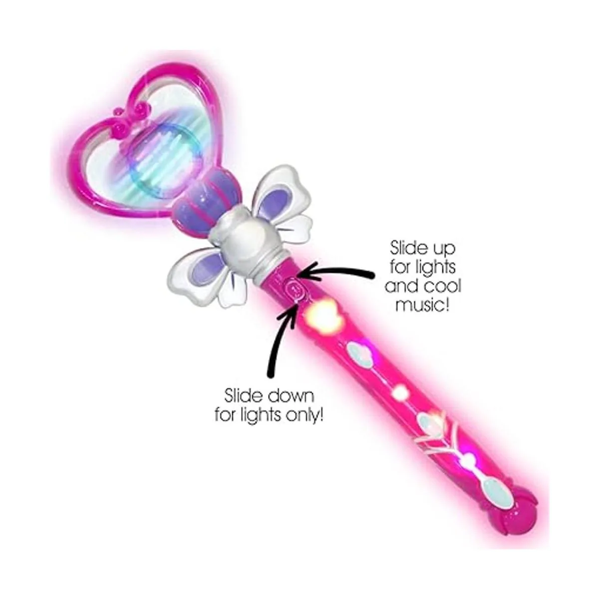ArtCreativity Varita de juguete de corazón con luz púrpura_4