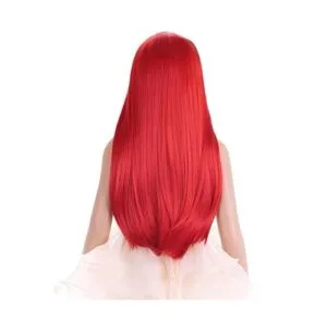 PATTNIUM Peluca roja larga y recta para niños peluca de_4