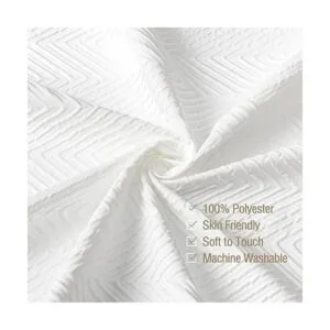 Gibelle Cortina de ducha blanca cortina de ducha de tela_3