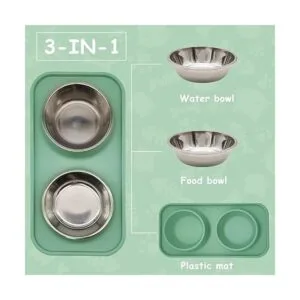 BNOSDM Cuencos dobles de comida para perros cuencos de_3